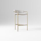 Open Box: Lenox Counter Stool (26") - Twill Frost Gray, Champagne Bronze