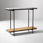 Open Box: Pierce Marble Console (35") - Dark Bronze, Blonde