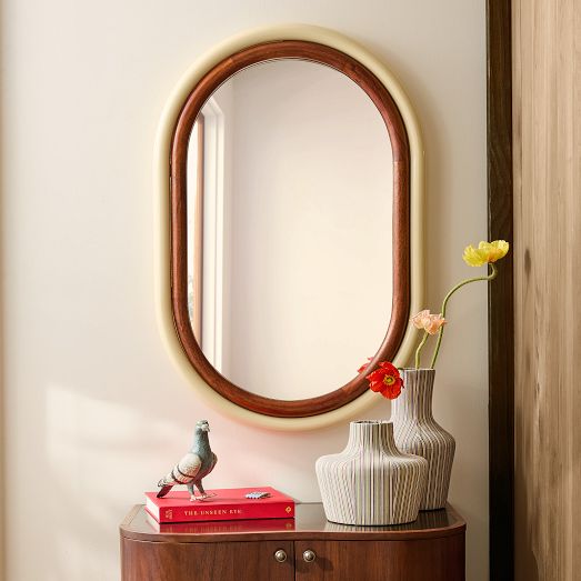 Emma Chamberlain Tubular Oval Wall Mirror by West Elm