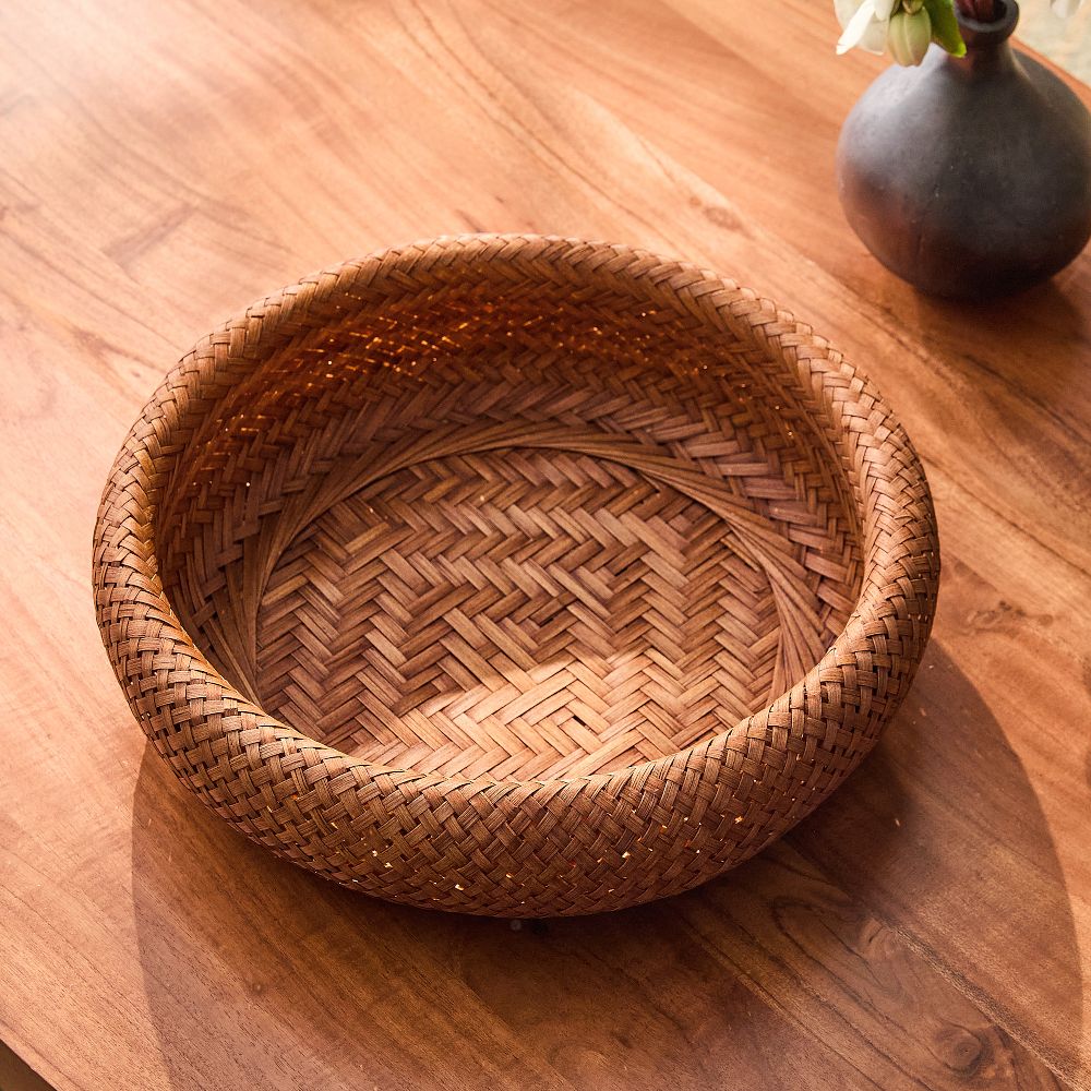 Bamboo Decorative Bowls - Bamboo, Walnut, 10"