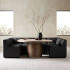 Anniina Channeled U-Shaped Dining Banquette (106"&ndash;119.5")