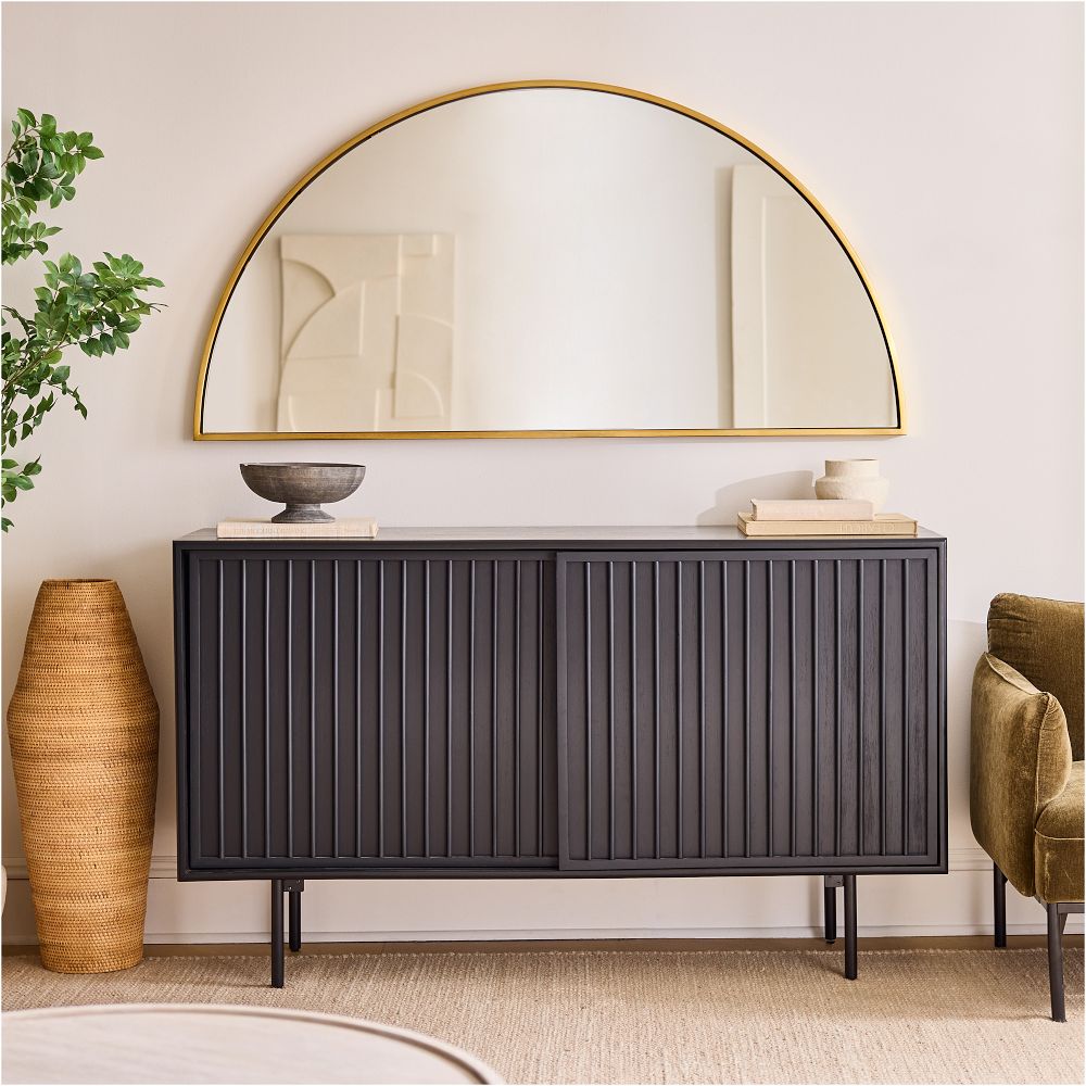 Half-Moon Metal Wall Mirror by West Elm