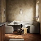 Anniina Channeled U-Shaped Dining Banquette (106"&ndash;119.5")