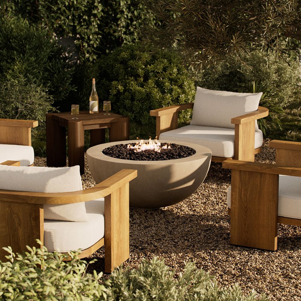 Oxner Outdoor Round Fire Table (39") by West Elm