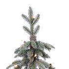 Pre-Lit Faux Natural Cut Flocked Alpine Tree