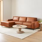 Axel Motion Reclining Leather 3-Piece Reclining Chaise Sectional (108")