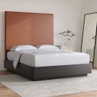 Simple Upholstered Wall Mounted Headboard - Leather