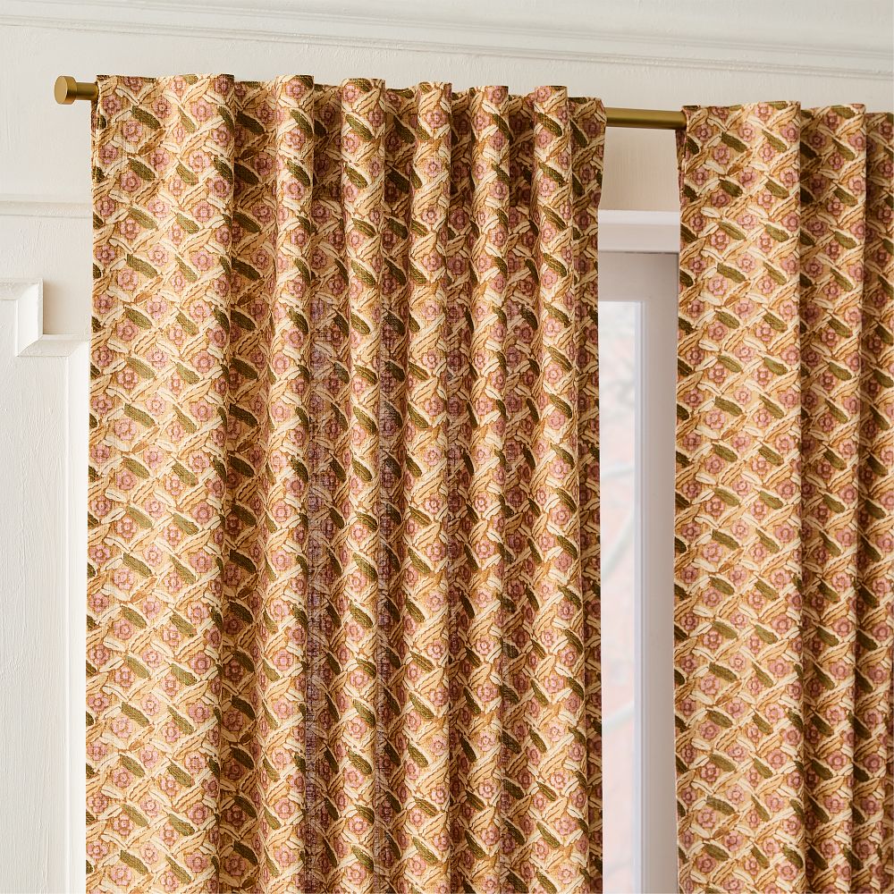 Pierce & Ward Floral Lattice Curtain by West Elm