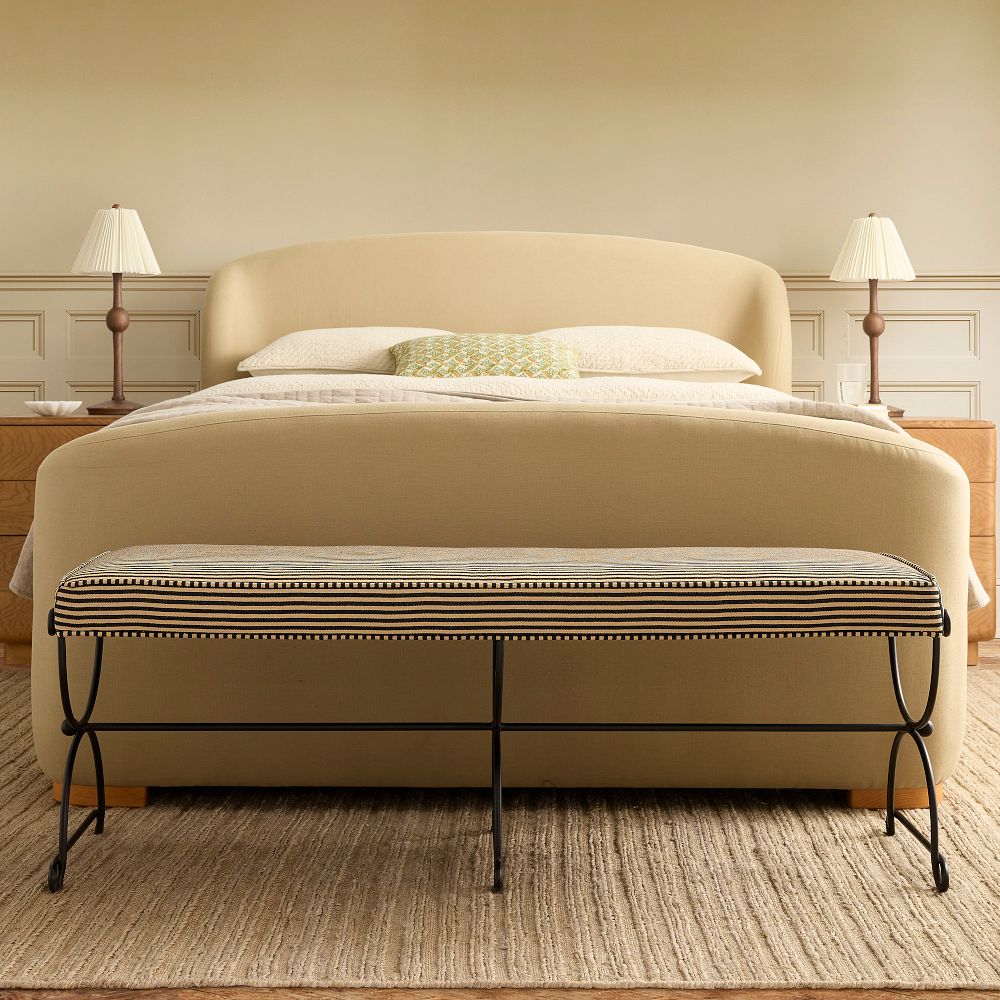 Pierce & Ward Iron Bench by West Elm