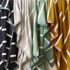 Woven Stripe Beach/Pool Towel - Washed Lagoon