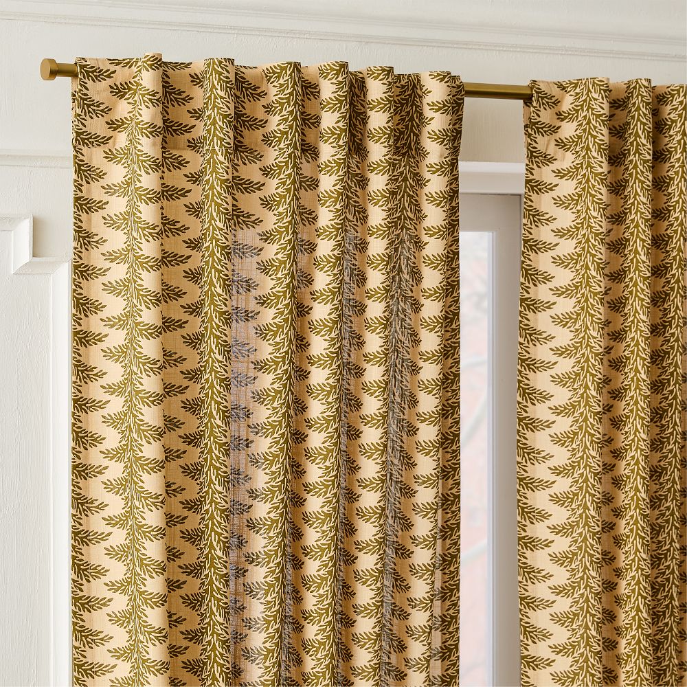 Pierce & Ward Foliage Stripe Curtain by West Elm