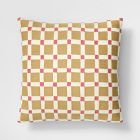 Crewel Geo Check Pillow Cover