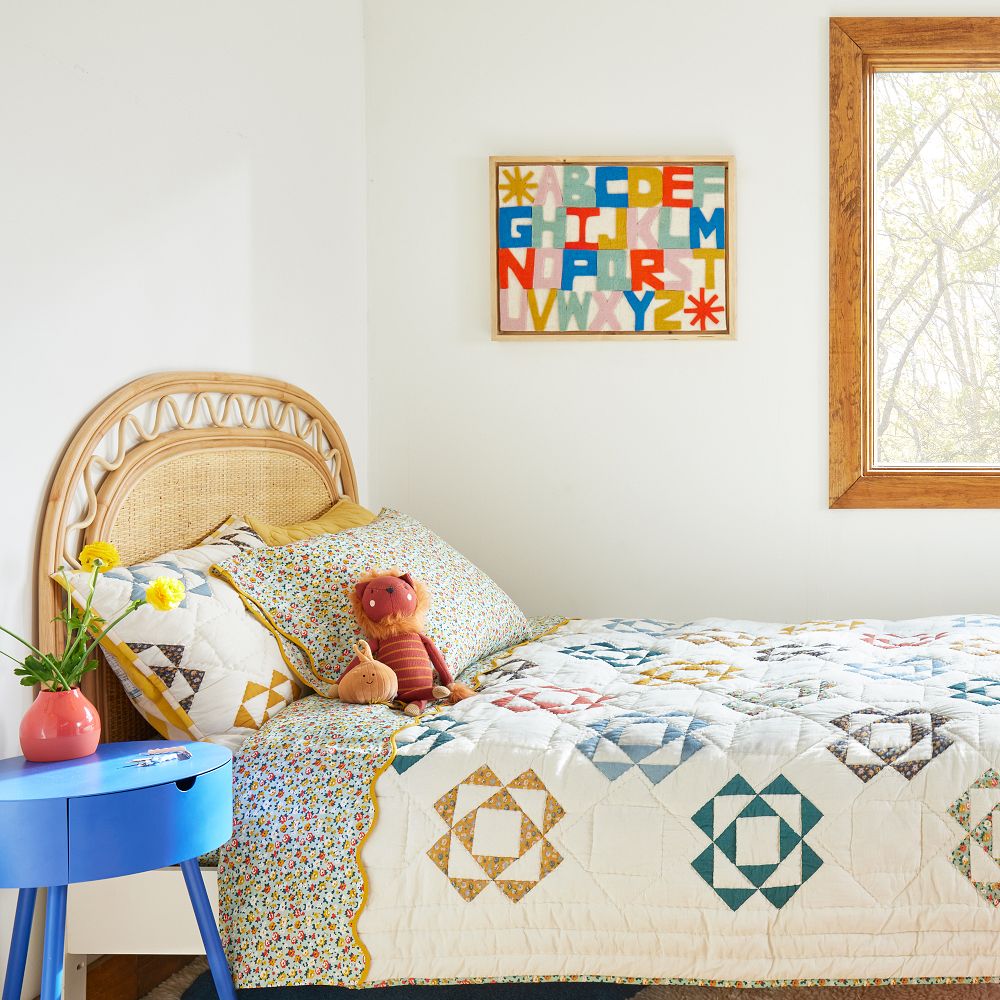 Misha & Puff Patchwork Triangle Quilt & Shams | West Elm
