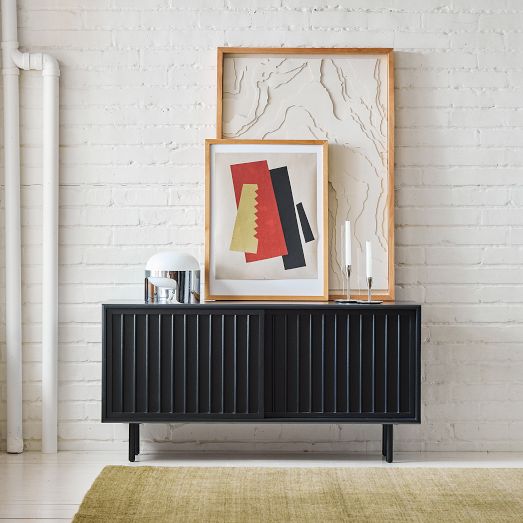 Slatted Shallow Media Console (48")