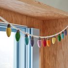 Felt Retro Holiday Lights Ornaments (Set of 6)