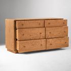 Pierce &amp; Ward Burl Wood 6-Drawer Dresser (60")