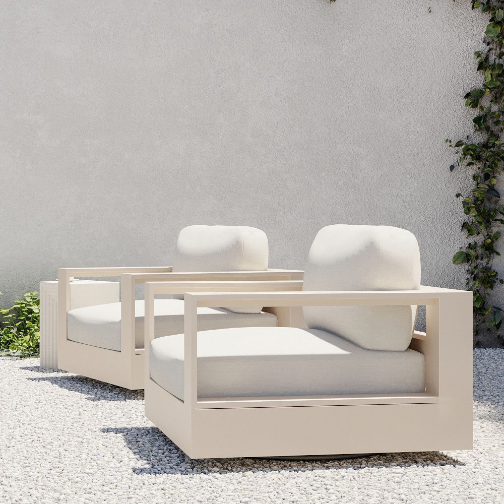 Telluride Aluminum Outdoor Swivel Chair by West Elm