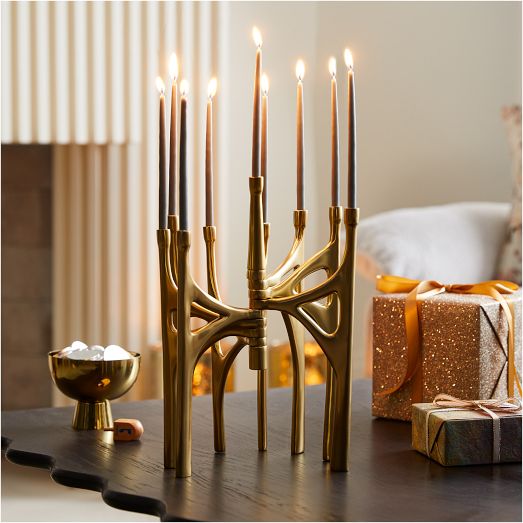 Art Deco Menorah Candle Holder | West Elm