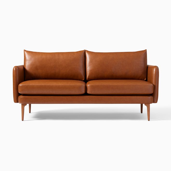 Auburn Leather Loveseat (70