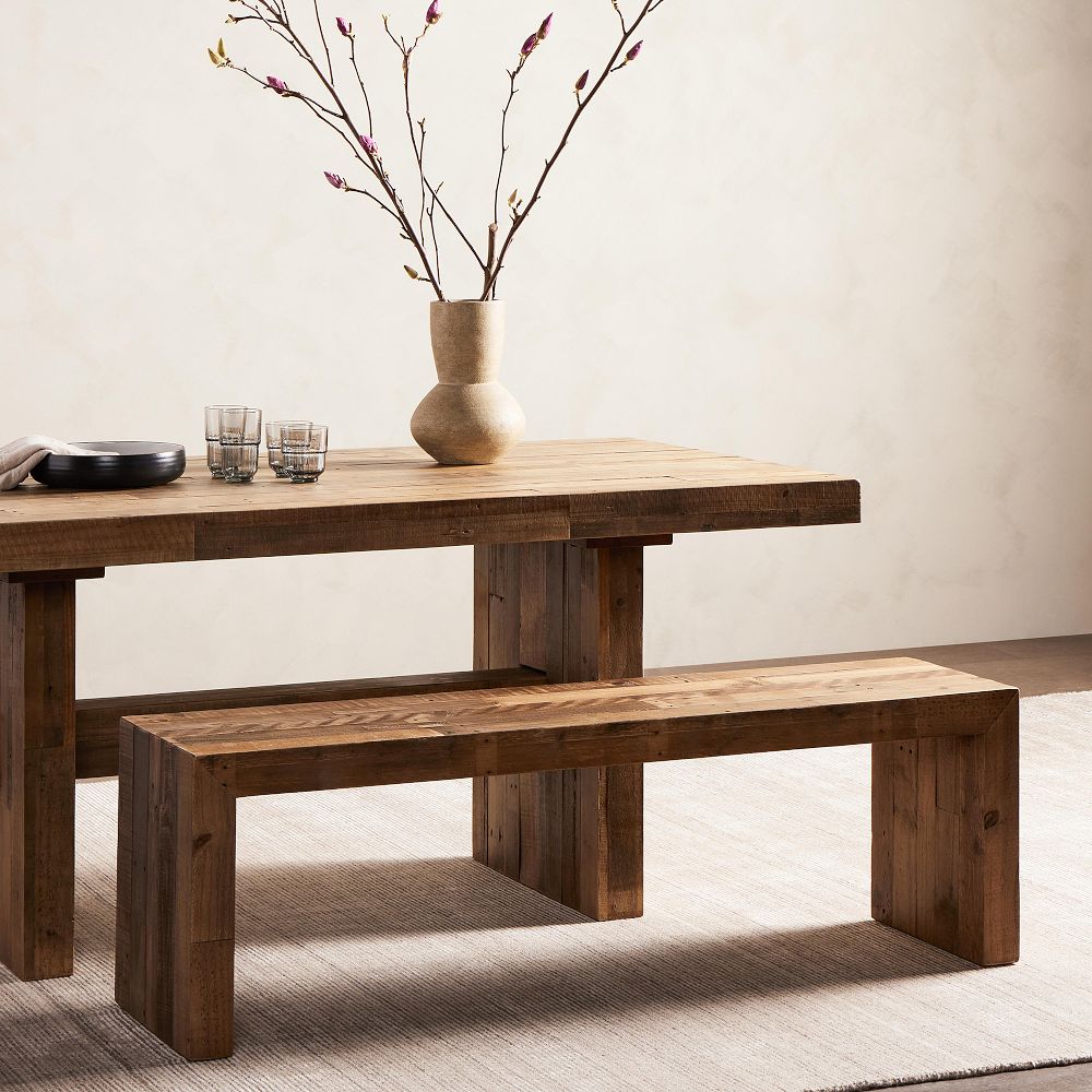 Emmerson® Reclaimed Solid Wood Dining Bench (58"-73") by West Elm