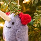 Felt Narwhal Ornament