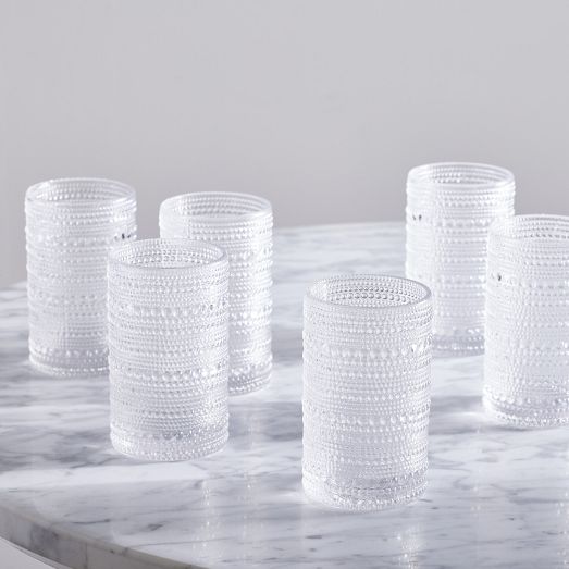 Jupiter Beaded Drinking Glass Set of 6 | West Elm