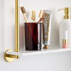 Modern Overhang Double Marble Bathroom Shelf