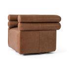 Voohres Leather Channeled Swivel Chair