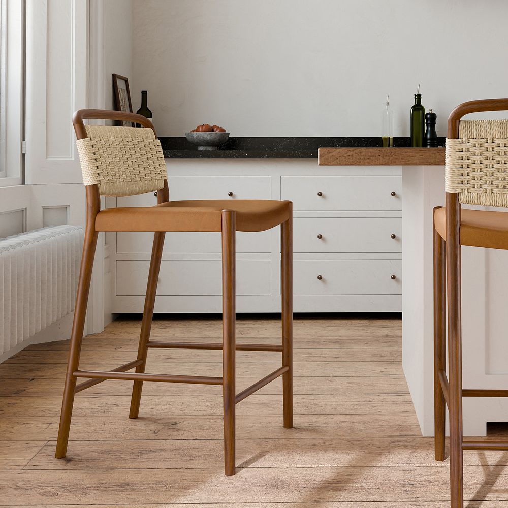 Eindhoven Leather Counter Stool by West Elm
