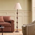 Pierce &amp; Ward Ribbed Wood Floor Lamp (58")