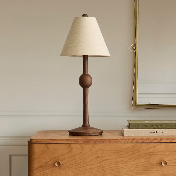 Pierce & Ward Ribbed Wood Table Lamp 20