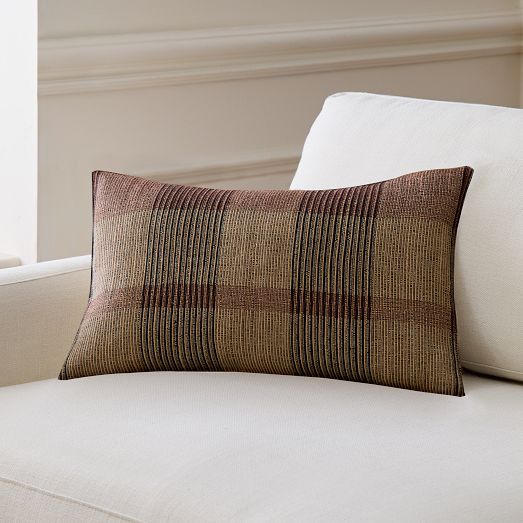 Graphic Plaid Pillow Cover by West Elm