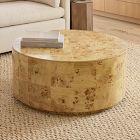 Volume Round Drum Coffee Table (36") - Burl