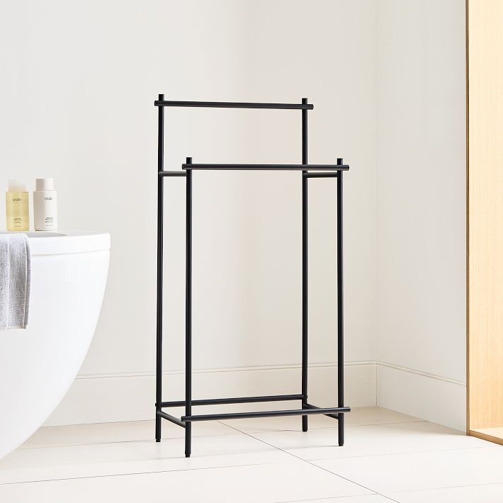 Hand Towel Holder Stand Countertop Towel Rack Free Standing Pro Max Black Hand Towel Holder Stand Countertop Towel Rack Free Standing Pro Max Black