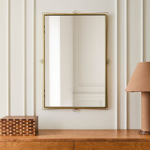 Pierce & Ward Brass Wall Mirror by West Elm