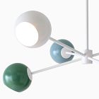6-Light Colorful Globe Chandelier (37")