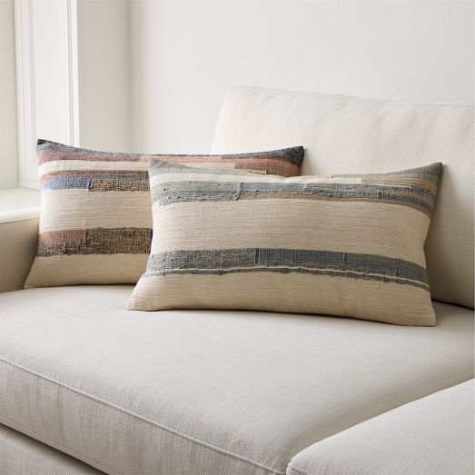 Colorblock Silk Stripe Pillow Cover by West Elm