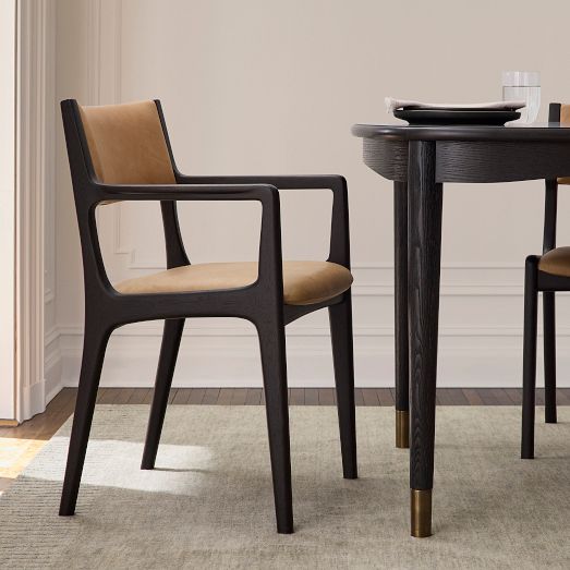 Damon Cafe Leather Dining Chair | West Elm