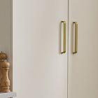 Reeded Drawer Hardware - Antique Brass