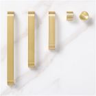 Reeded Drawer Hardware - Antique Brass
