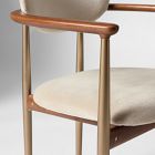 Edison Dining Arm Chair - Metal Legs