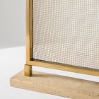 Modern Stone Fireplace Screen &amp; Log Holder