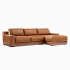 Dalton Leather 2-Piece Chaise Sectional (111"&ndash;121")