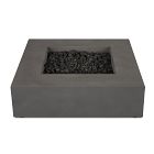 Ruddie Concrete Square Outdoor Fire Pit Table with Hidden Tank (40")