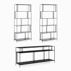 Profile Media Console &amp; 2 Bookshelves Set