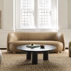 Laurent Leather Sofa (76"&ndash;96")