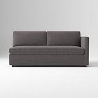 Open Box: Build Your Own Harris Sectional (Petite), Right-Arm 2.5 Seater Sofa, Bench Cushions - Performance Basket Slub Pewter