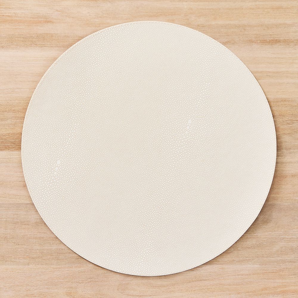 Easy-Care Round Placemats - Ivory, Set of 4