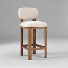 Open Box: Anton Counter Stool, Twill, Alabaster, Burnt Wax