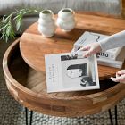Bowed Legs Round Storage Coffee Table (31")